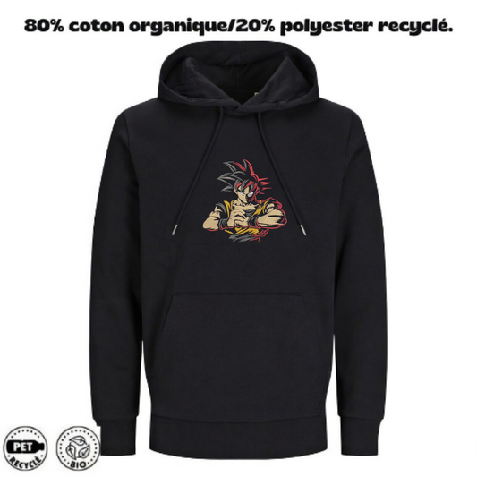 Sweat à Capuche Dragon Ball Z Brodé Goku V3 | LOW1