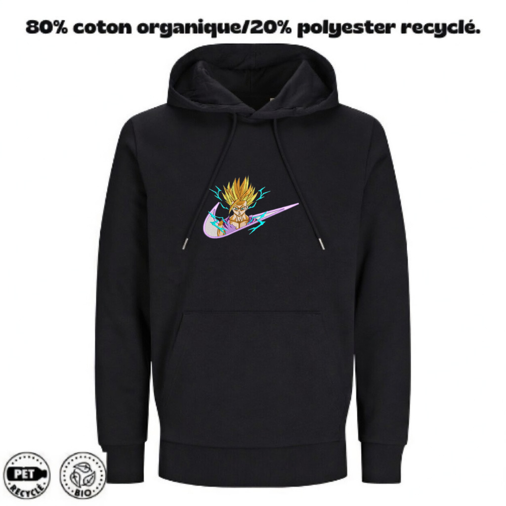 Gohan Super Saiyan / DBZ / Broderie sweat à capuche