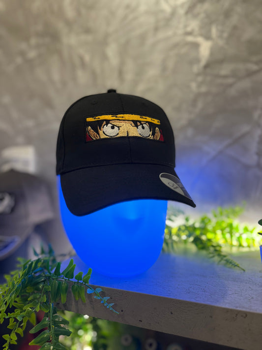 Motif Luffy eyes sur casquette Low 1 Broderie