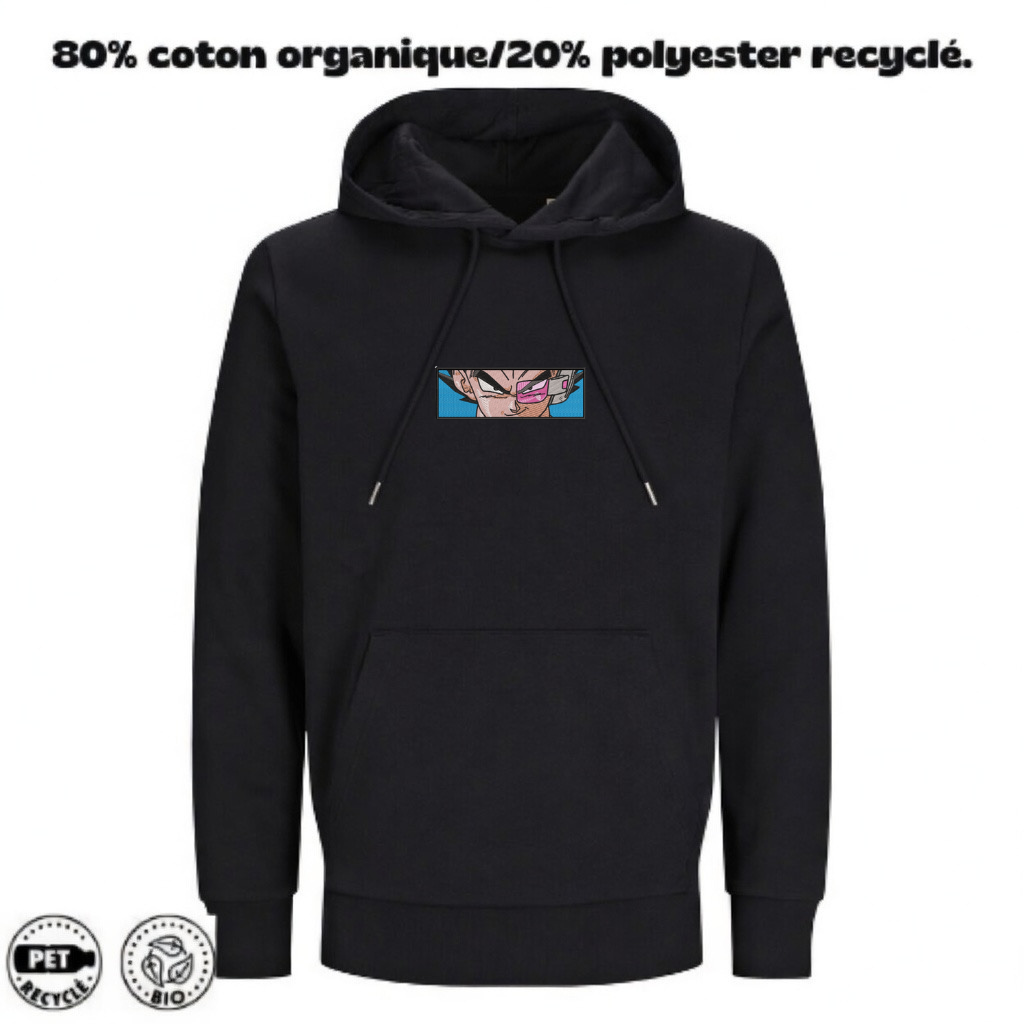 Sweat à Capuche Dragon Ball Z Brodé – Vegeta | LOW1