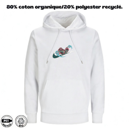 Sweat à Capuche Demon Slayer Brodé – Akaza Custom | LOW1