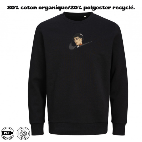 Sweat à Capuche Attaque des Titans Brodé – Levi Ackerman V2 | LOW1
