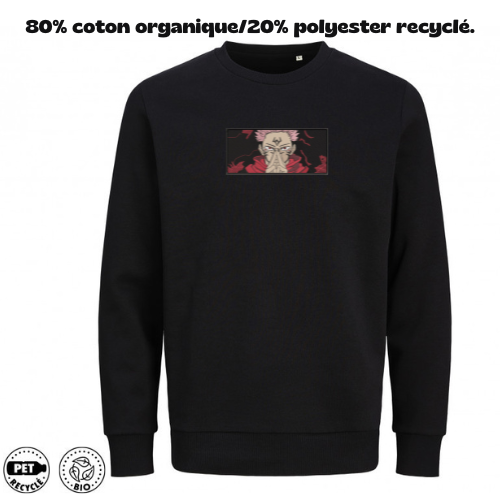 Sweat à Capuche Jujutsu Kaisen Brodé – Ryomen Sukuna V3 | LOW1