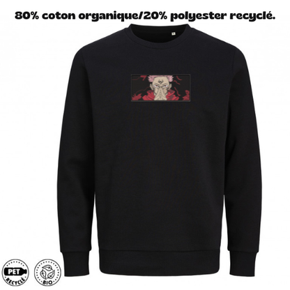 Sweat à Capuche Jujutsu Kaisen Brodé – Ryomen Sukuna V3 | LOW1