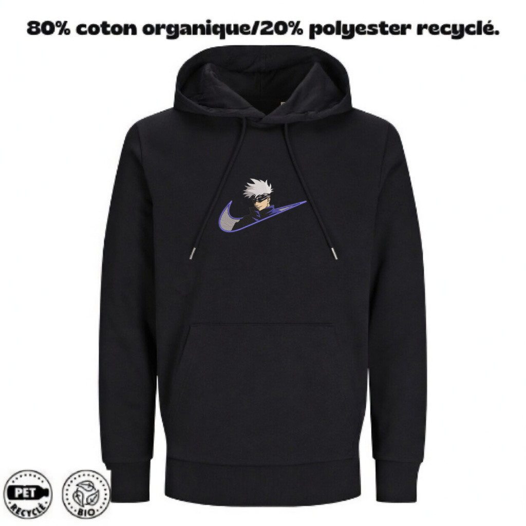 Sweat à Capuche Jujutsu Kaisen Brodé – Satoru Gojo V2 | LOW1