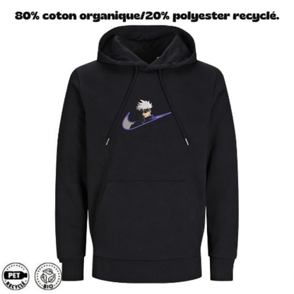 Sweat à Capuche Jujutsu Kaisen Brodé – Satoru Gojo V2 | LOW1