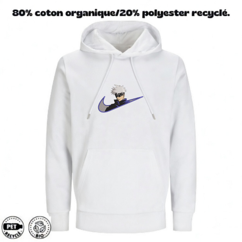 Sweat à Capuche Jujutsu Kaisen Brodé – Satoru Gojo V2 | LOW1