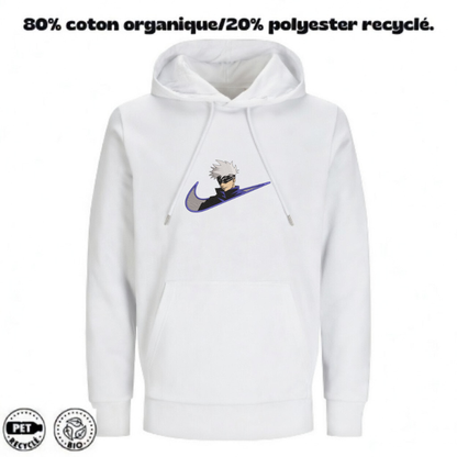 Sweat à Capuche Jujutsu Kaisen Brodé – Satoru Gojo V2 | LOW1