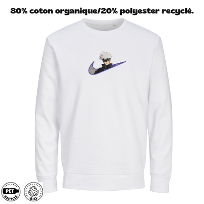 Sweat à Capuche Jujutsu Kaisen Brodé – Satoru Gojo V2 | LOW1