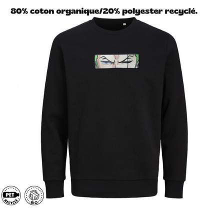 Sweat à Capuche One Piece Brodé – Roronoa Zoro Eyes | LOW1