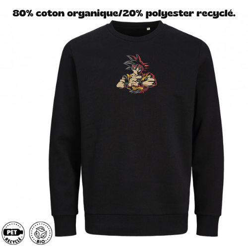 Sweat à Capuche Dragon Ball Z Brodé Goku V3 | LOW1