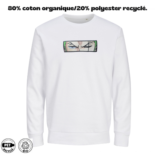 Sweat à Capuche One Piece Brodé – Roronoa Zoro Eyes | LOW1