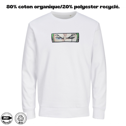 Sweat à Capuche One Piece Brodé – Roronoa Zoro Eyes | LOW1