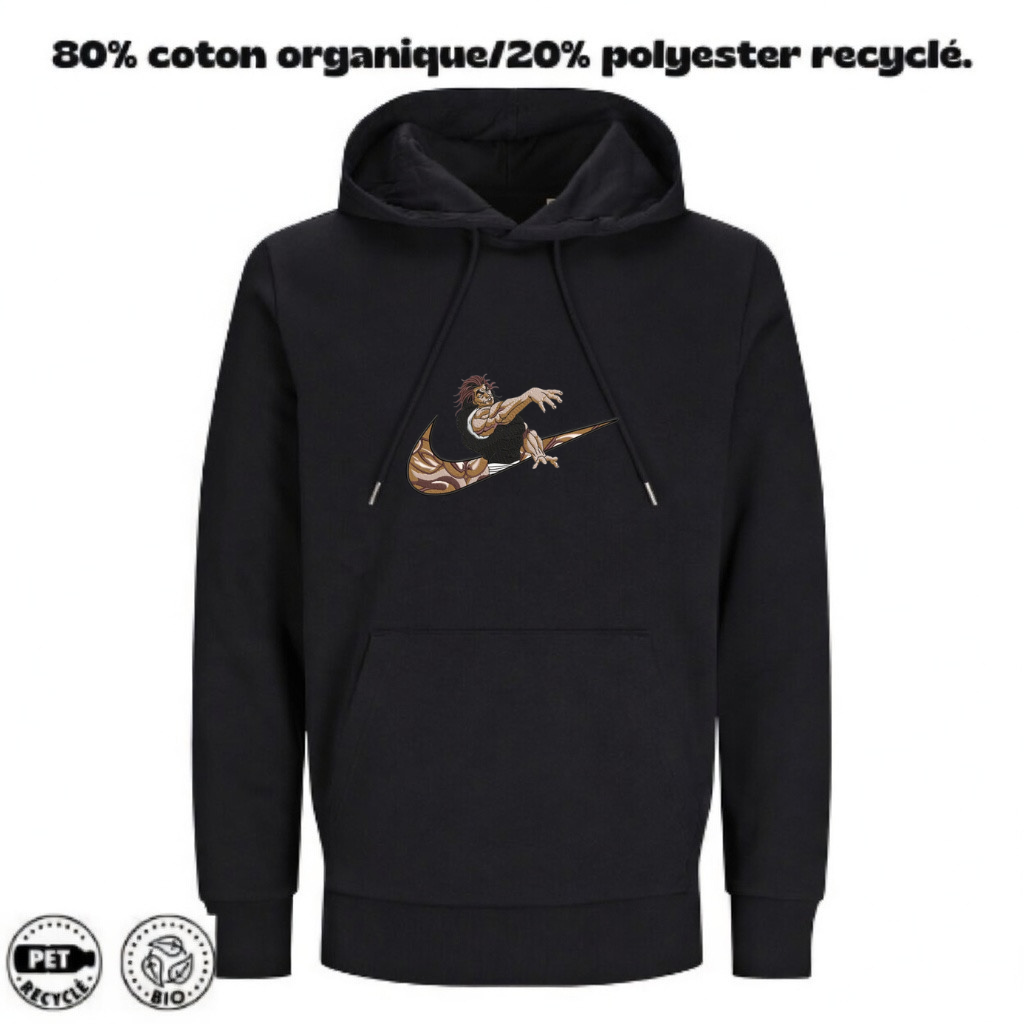 Yujiro Hanma "L'Ogre" – Sweat brodé Baki inspiré du manga
