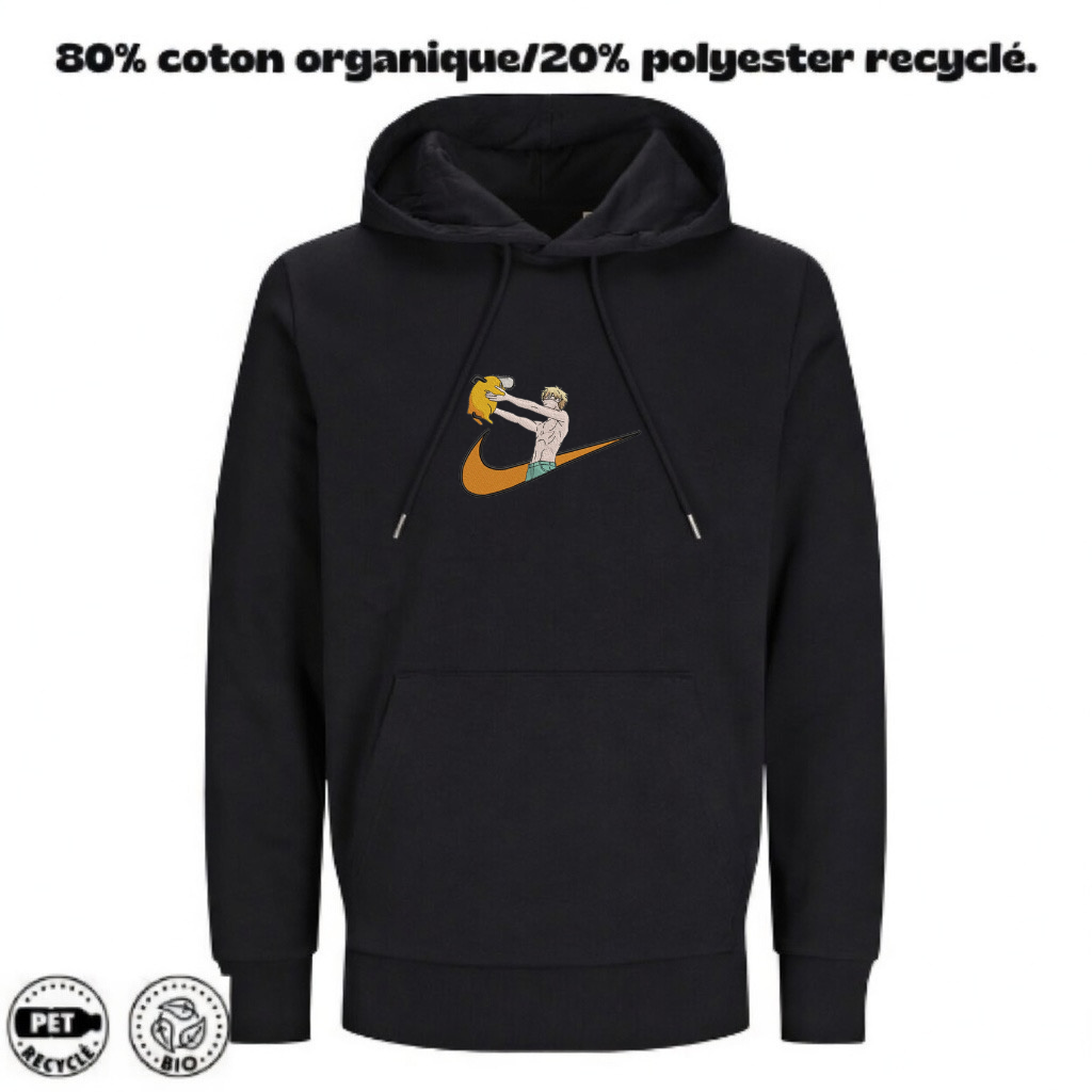 Sweat à Capuche Chainsaw Man Brodé – Denji & Pochita | LOW1
