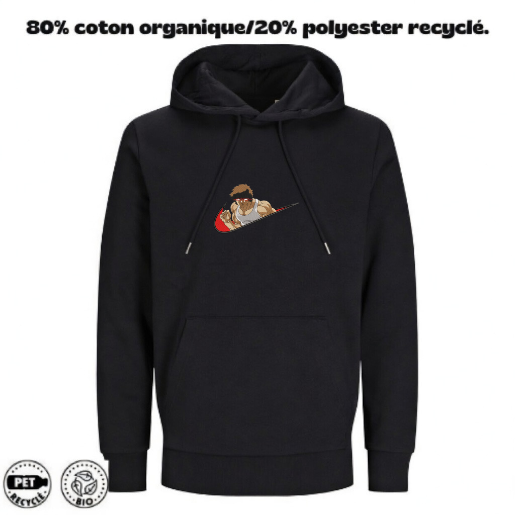 Sweat à Capuche Baki Brodé – Baki Hanma Custom | LOW1
