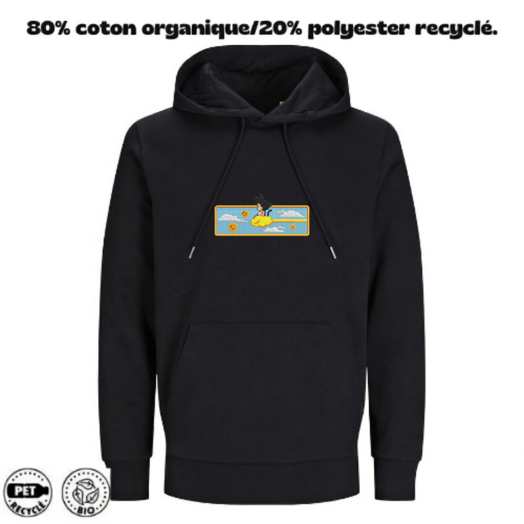Goku nimbus / DBZ / Broderie sweat à capuche